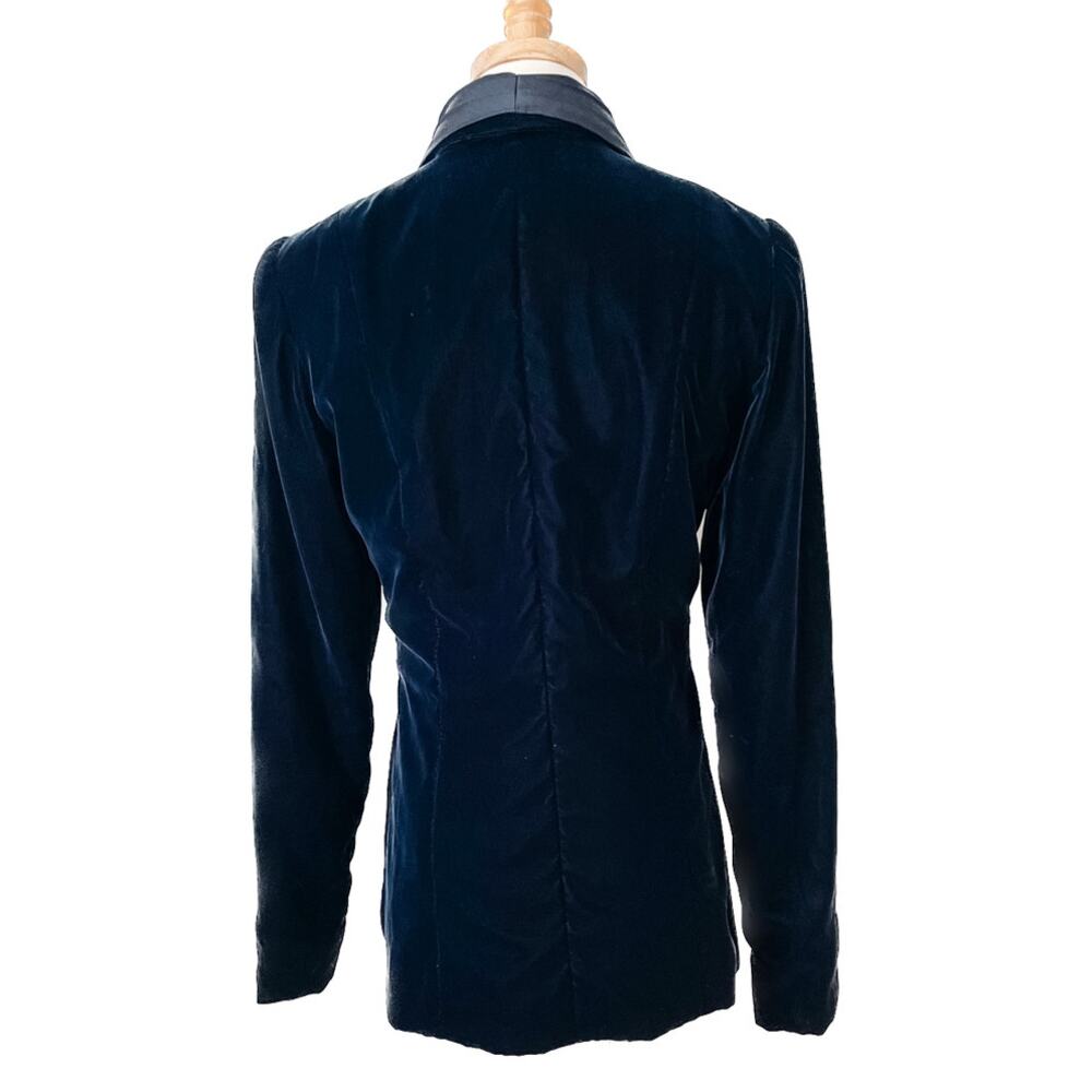 Velvet & rhinestone bespoke hand tailored evening jacket size small XS-S - Picture 6 of 8